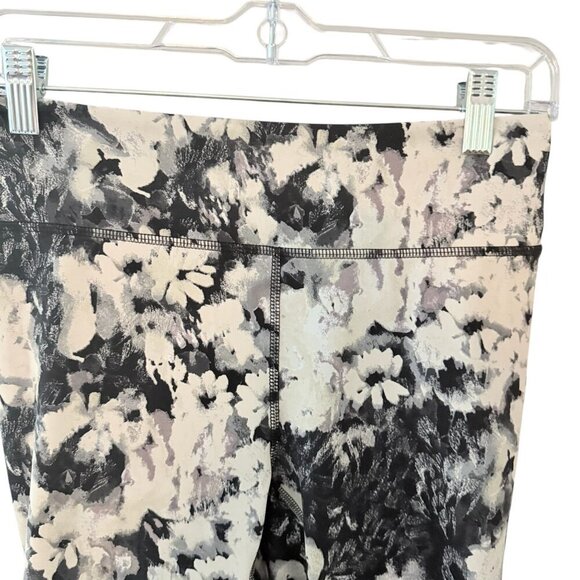 Free People Movement Floral Print High-Waist Leggings Black & White Womens Sz S - Picture 3 of 6